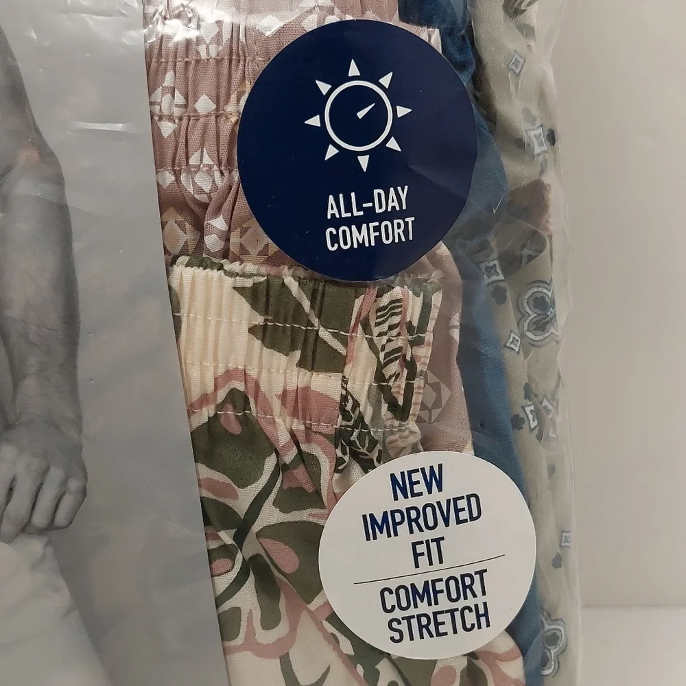 Stafford Men's Size Small Woven Boxers Briefs Cotton 4 Pack Underwear